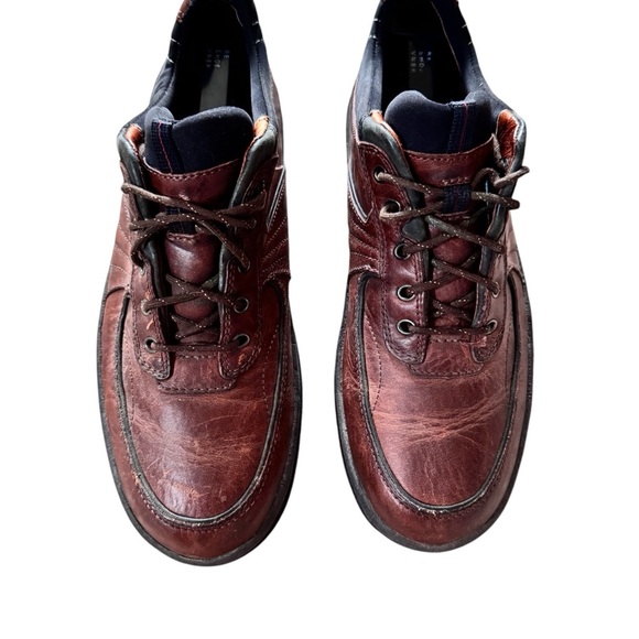 Clarks Brown Leather Travel Trek Shoes Men Size 8.5 - Picture 2 of 6